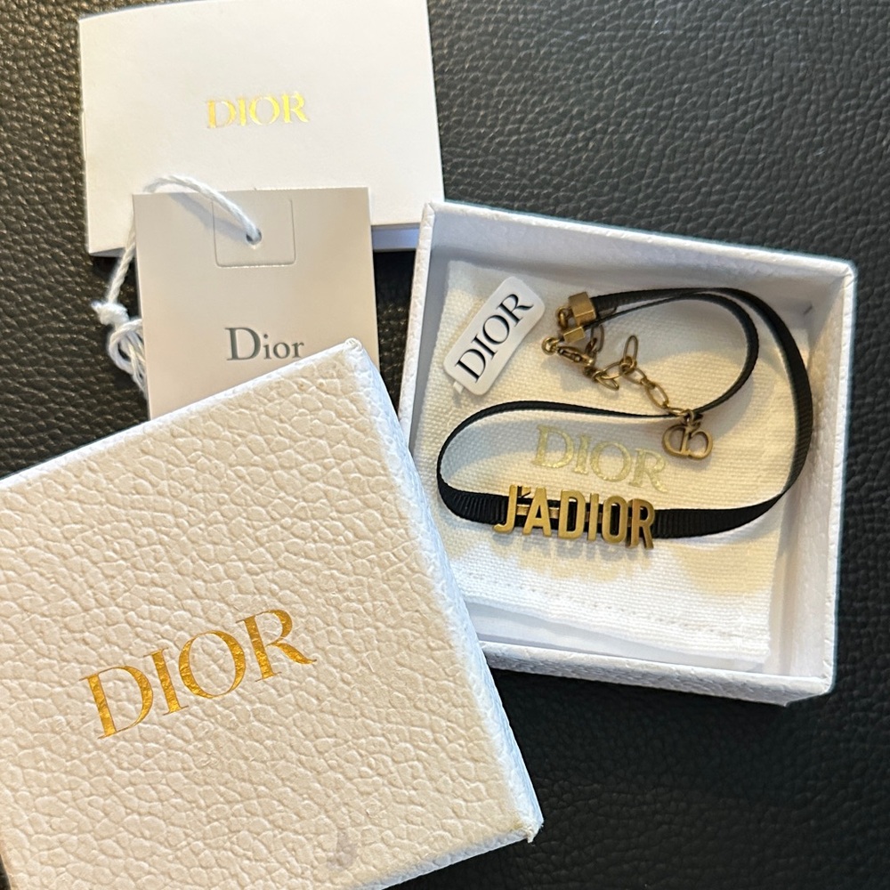 Dior J'Adior Black and Gold necklace